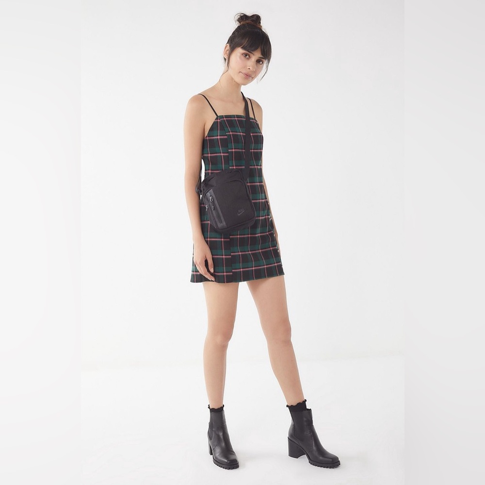 NWT Urban Outfitters green plaid mini dress